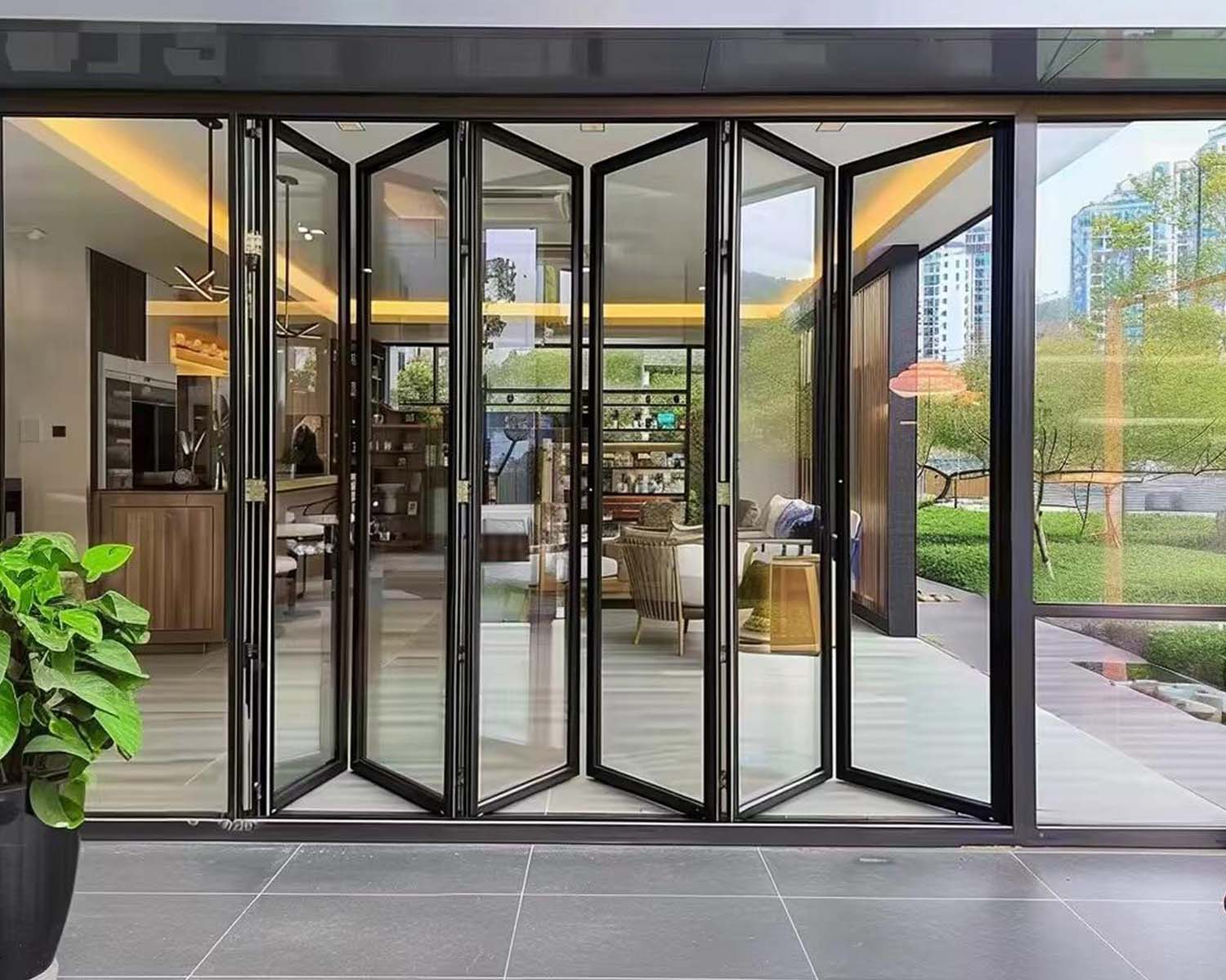 Portes de pinodes en aluminium de 8 pieds