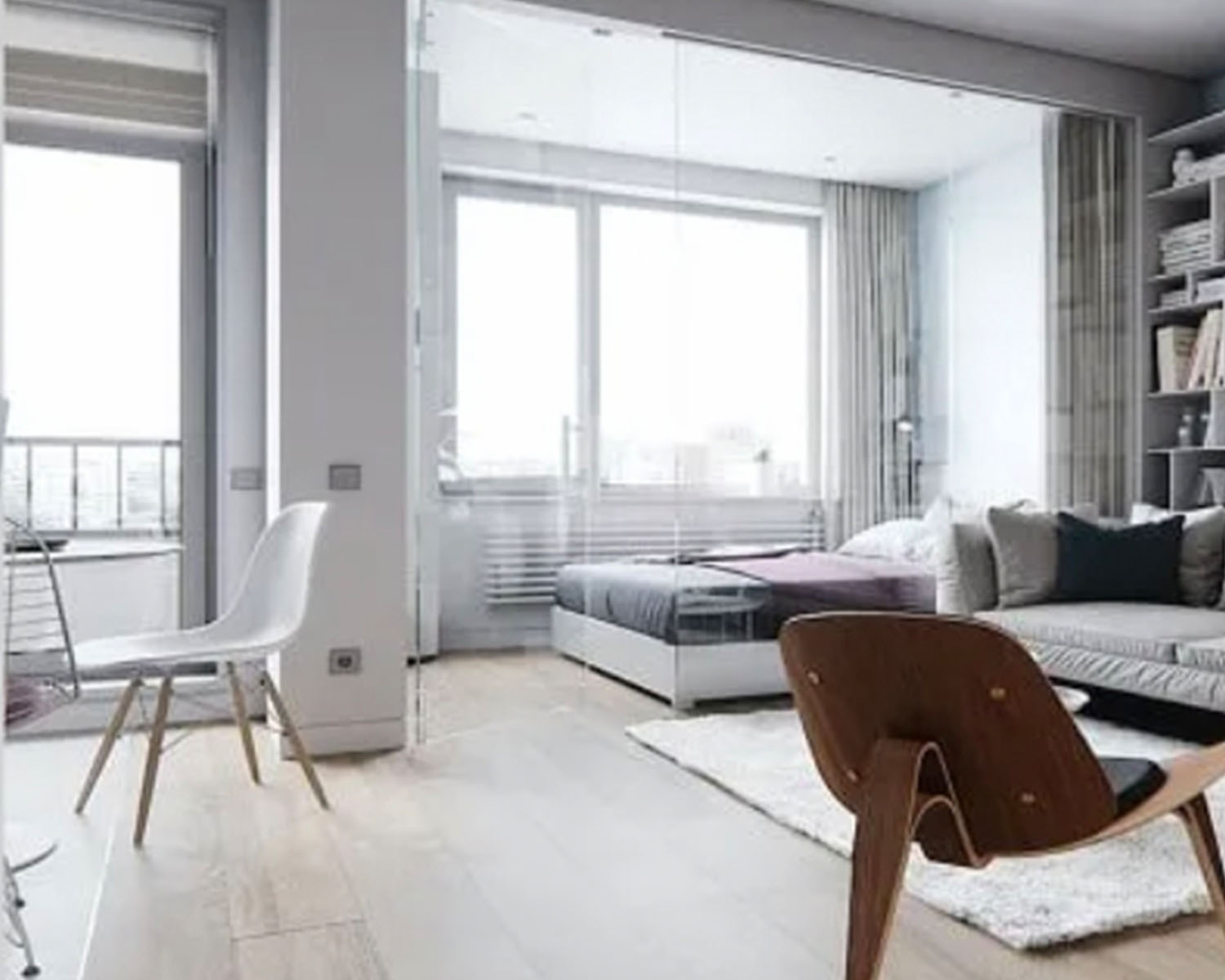 Fenêtres coulissantes en aluminium pour les appartements