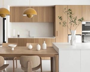 Gabinetes de cocina de bambú para apartamentos