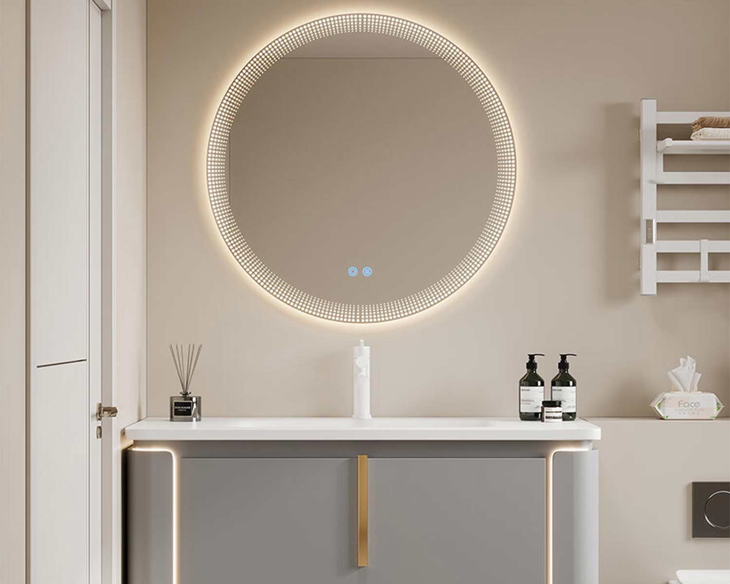 Armoire de salle de bain pour appartement