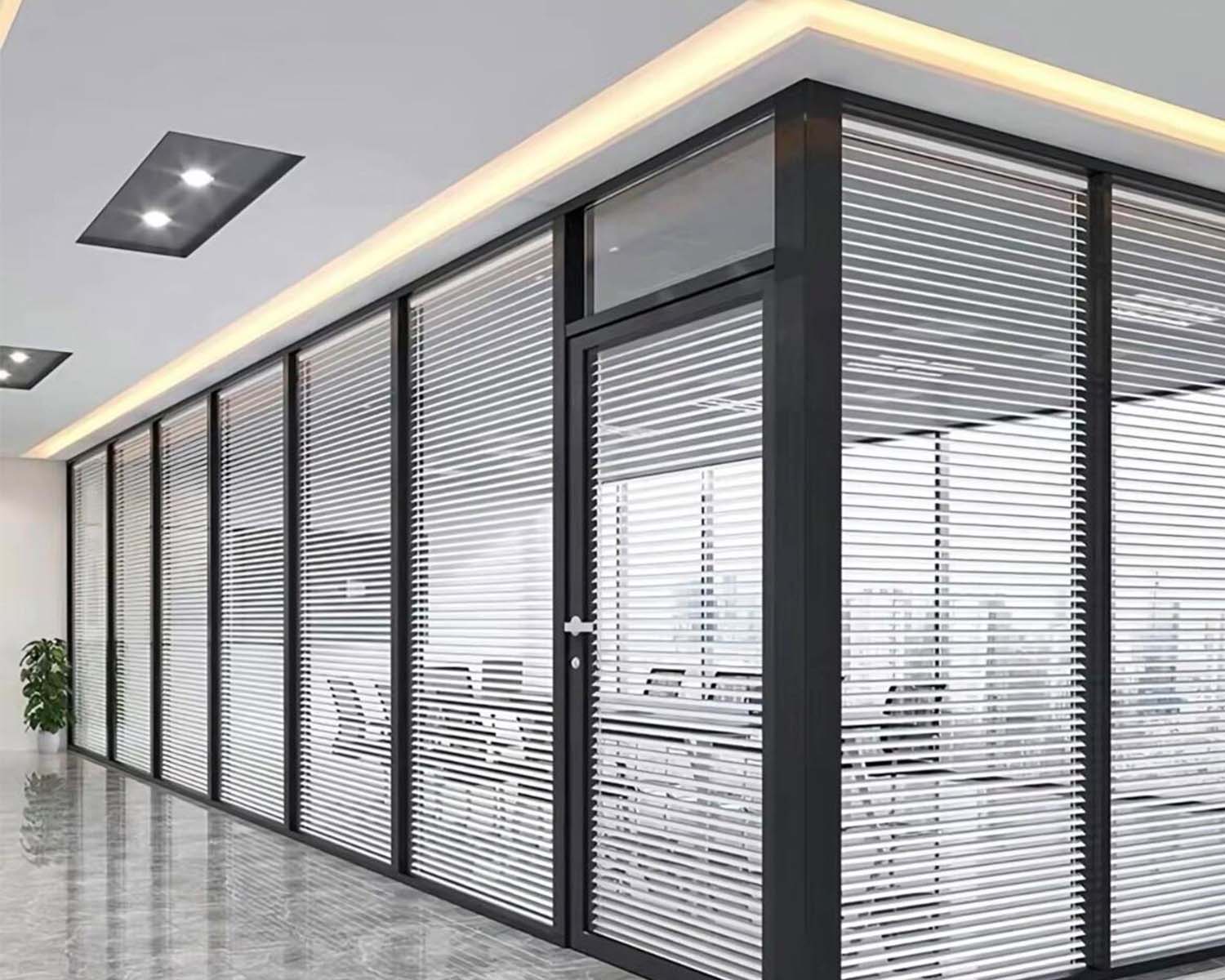 Cliquez sur les stores d'ajustement pour les portes de vide en aluminium