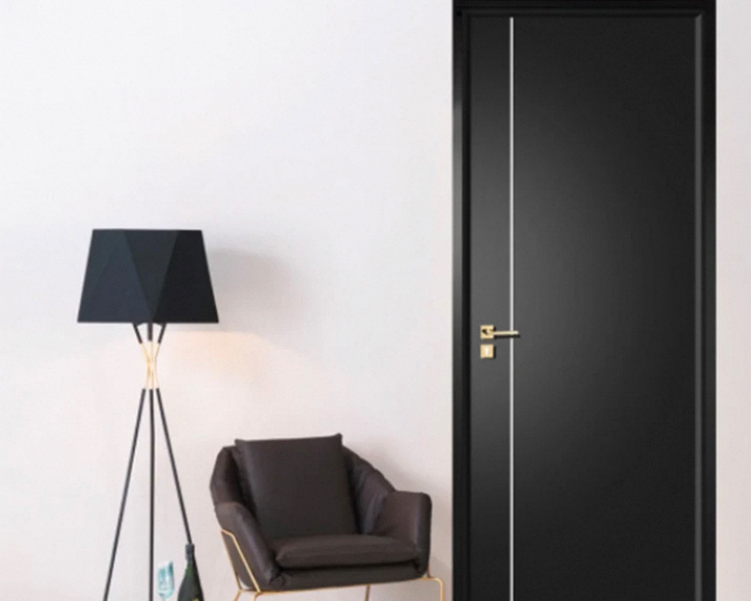Portes intérieures noires contemporaines