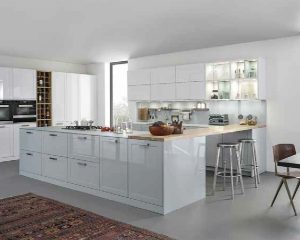 Gabinetes de cocina acrílico de estilo europeo