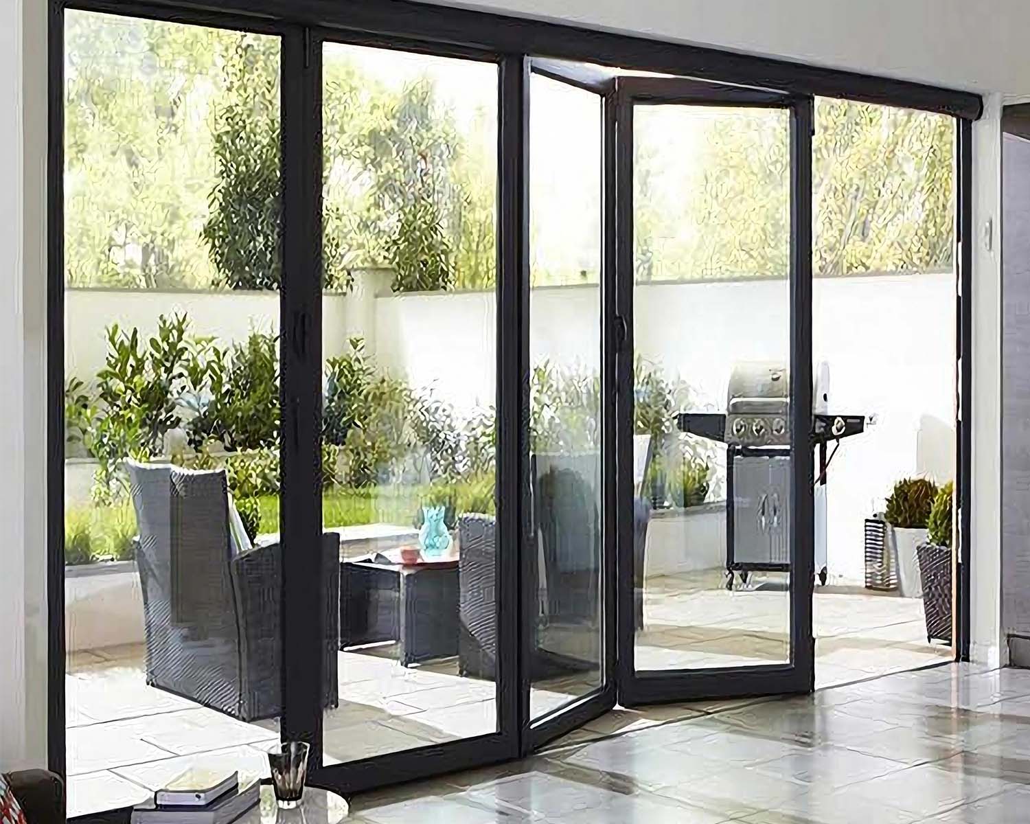 Fenêtres gris upvc double vitrage