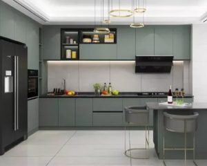 Высокий глянец акриловый кухонный шкаф