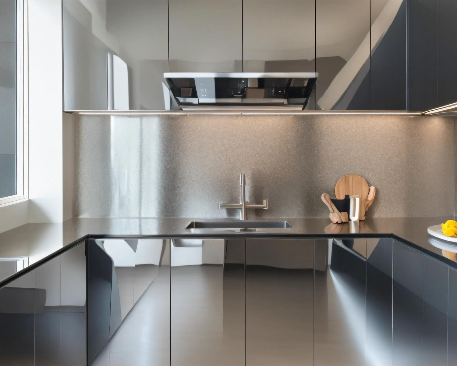 Armoires de cuisine en métal pour appartements