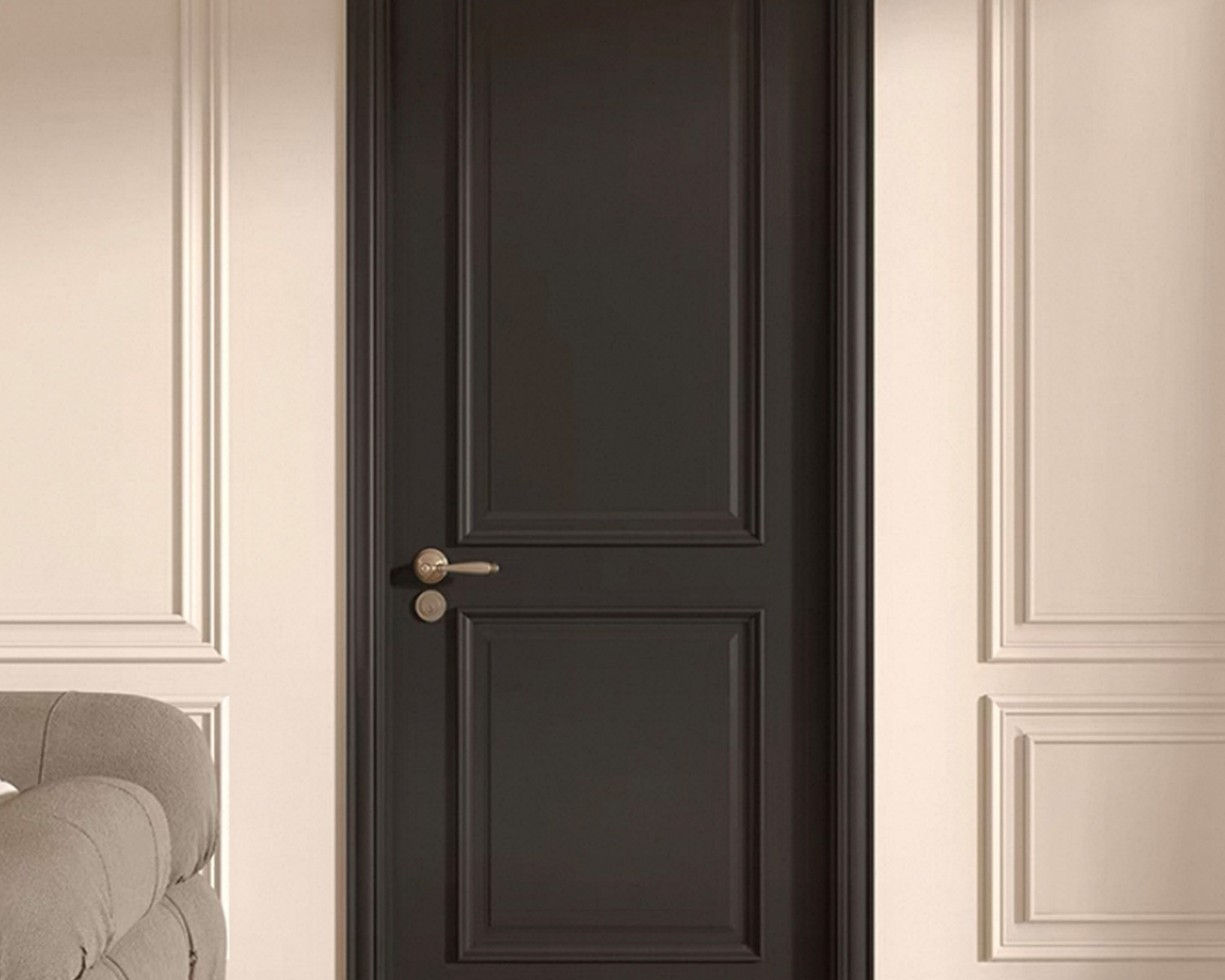 Puertas interiores negras modernas