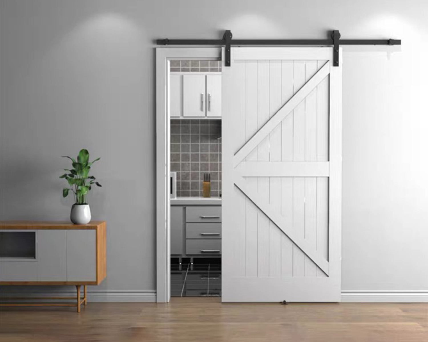 Puertas interiores de casa de campo modernas