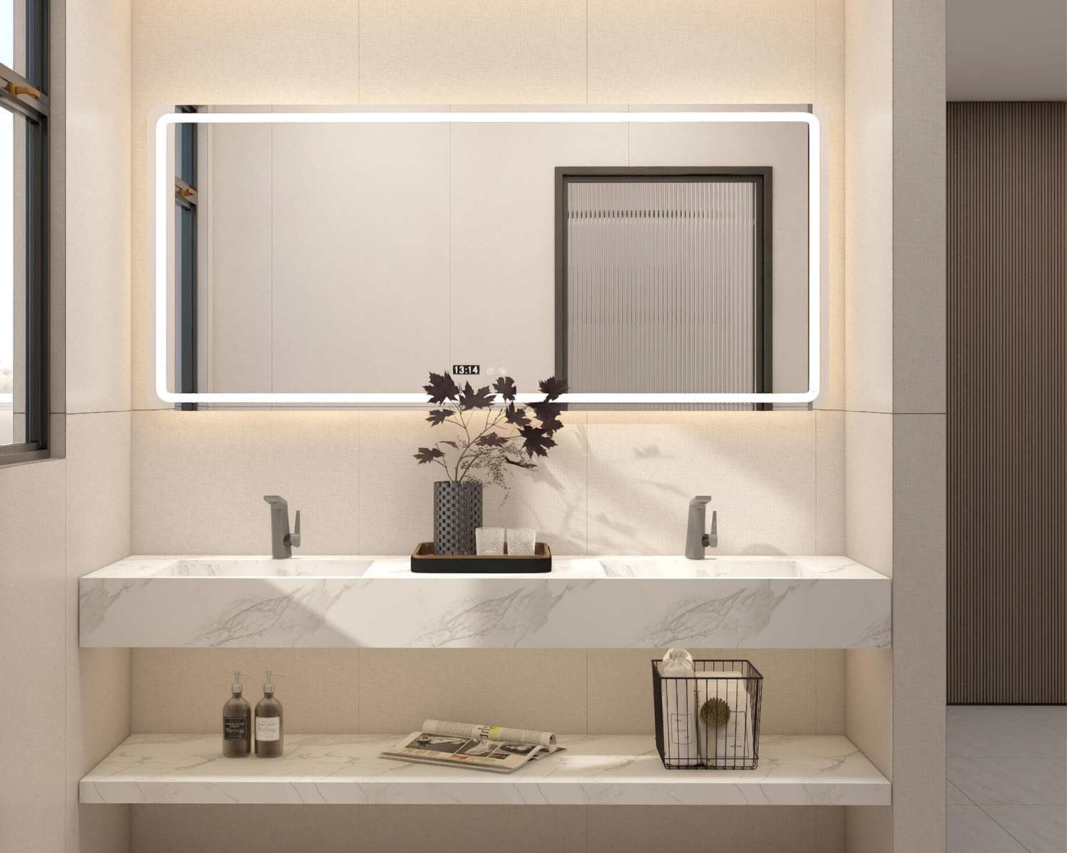 Armoire de salle de bain à dalle