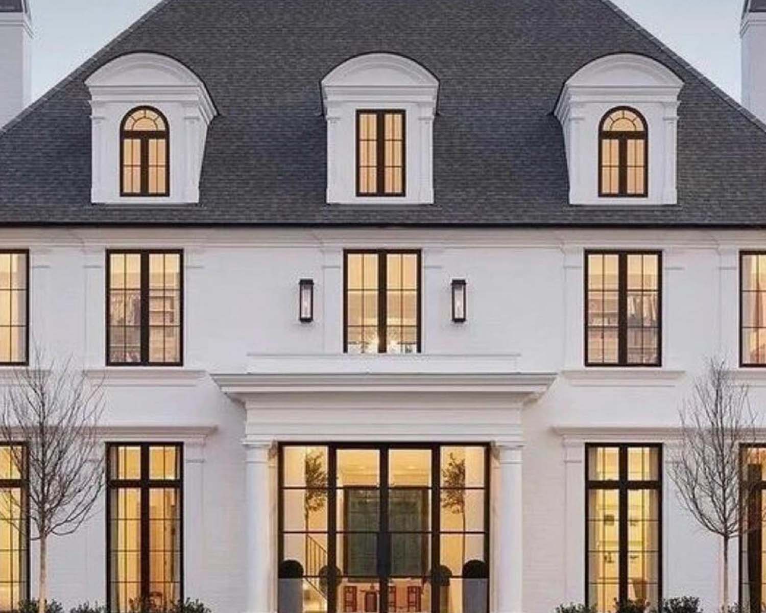 Fenêtres de cadre mince pour la villa