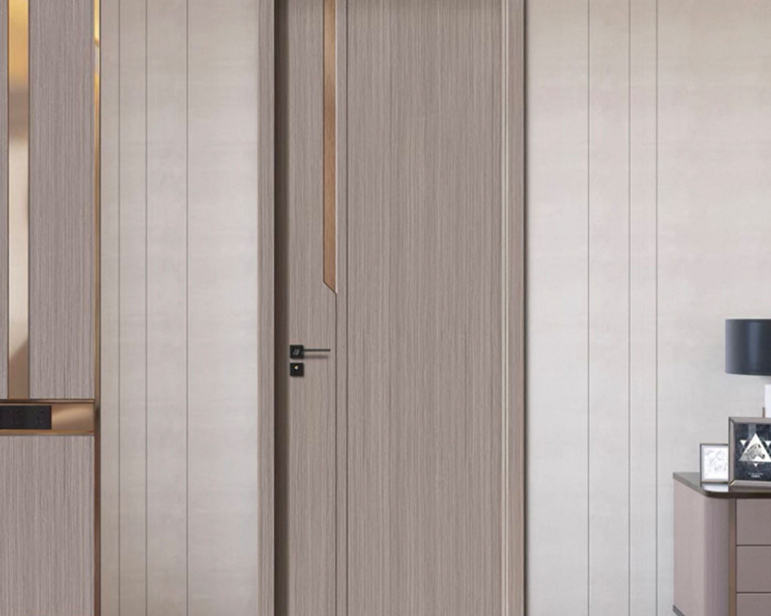Puertas interiores modernas de madera maciza
