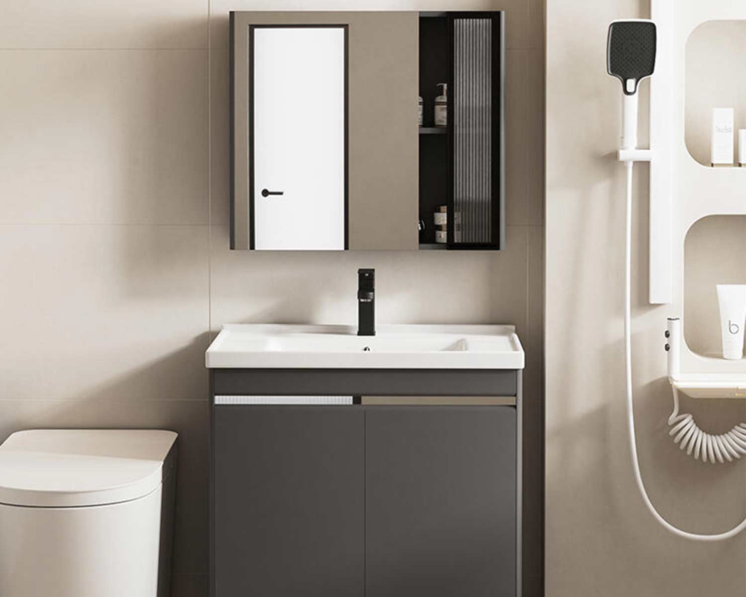 Armoire de salle de bain en acier inoxydable
