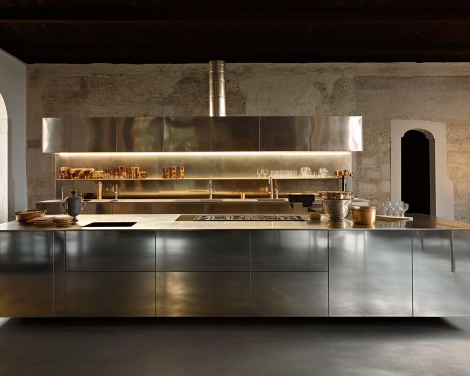 Armoires de cuisine commerciales en acier inoxydable