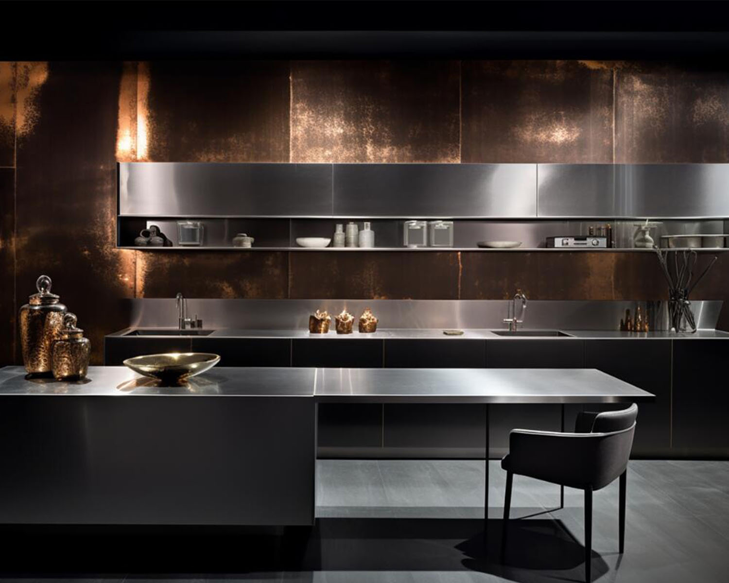 Armoires de cuisine en acier