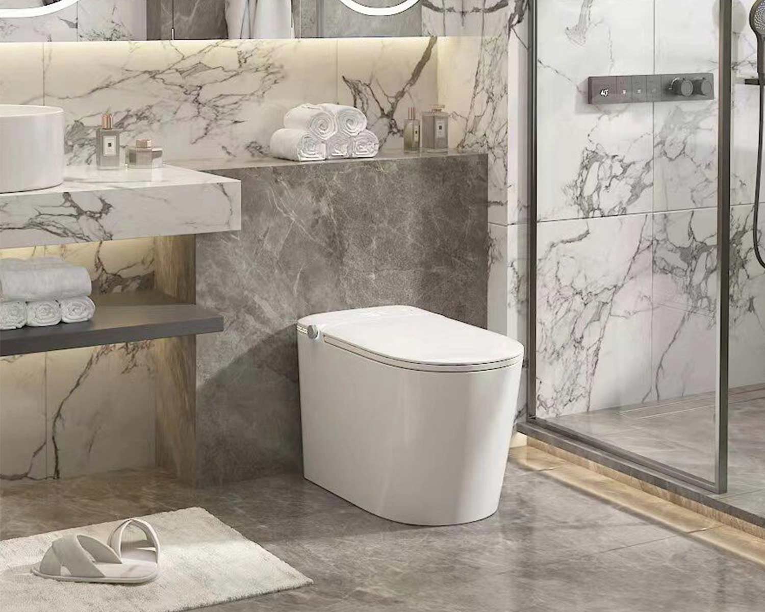 Toilettes sans réservoir pour villa