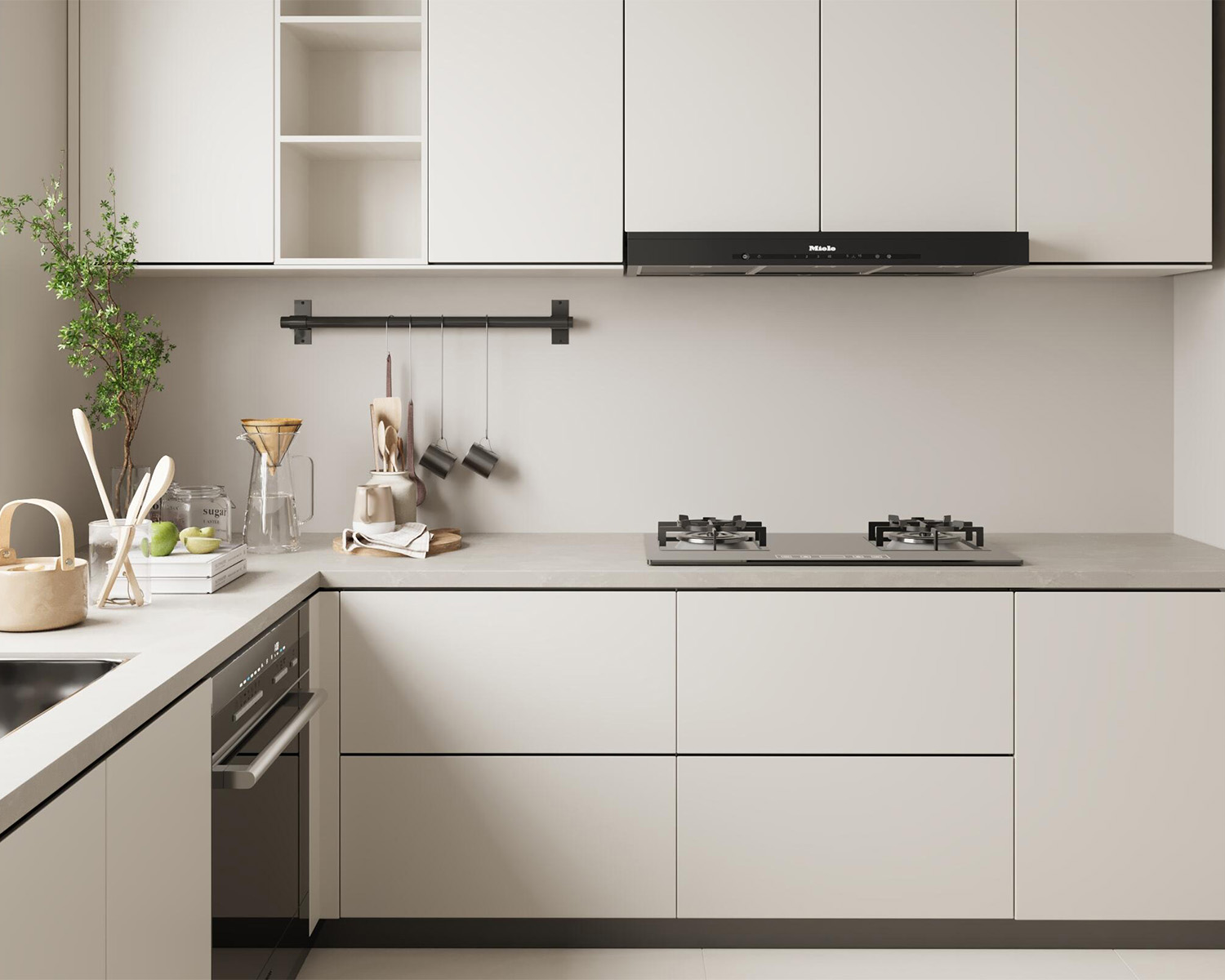 Armoires de cuisine MDF blanches