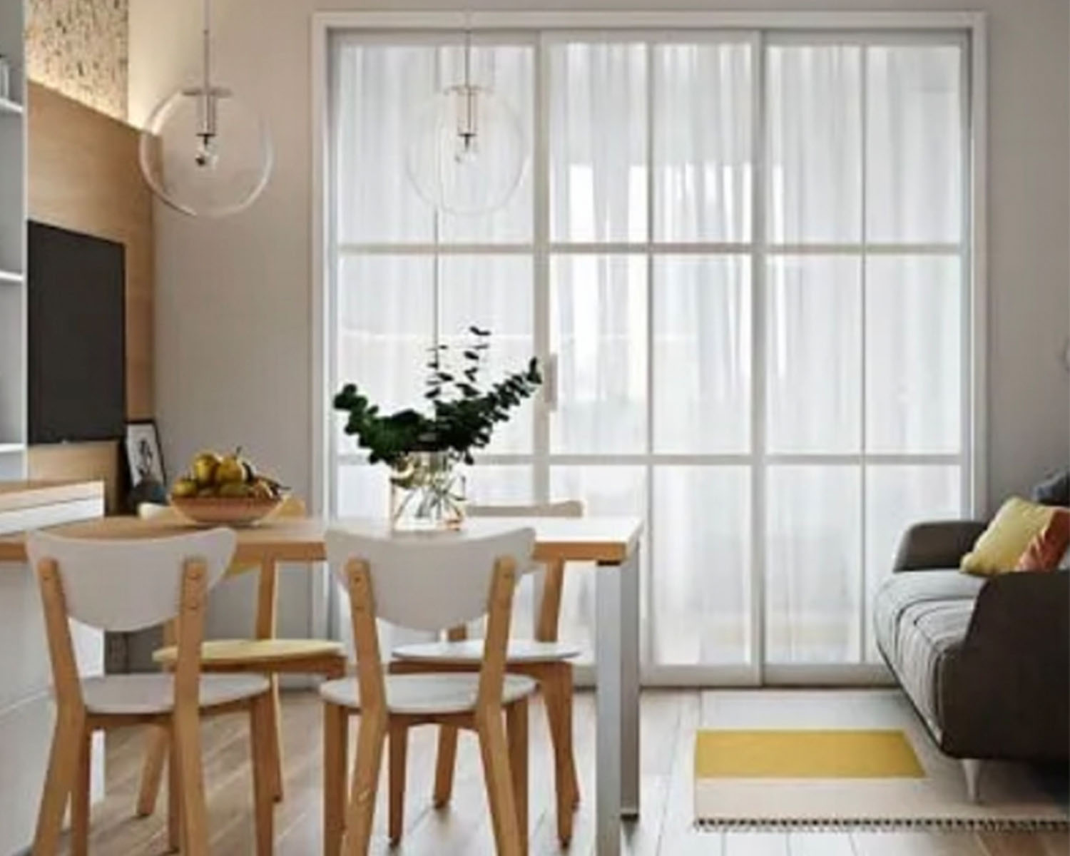 Белые раздвижные двери UPVC