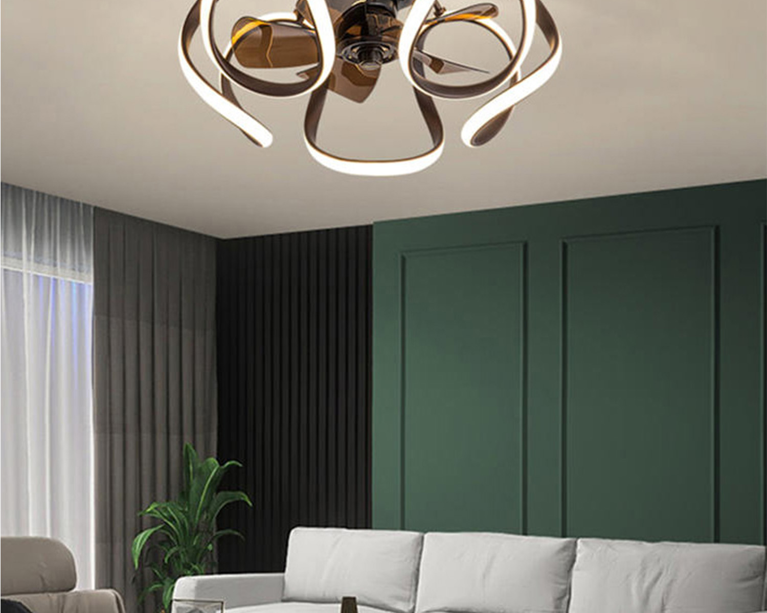 lampes plus ventilateurs de plafond avec des lumières