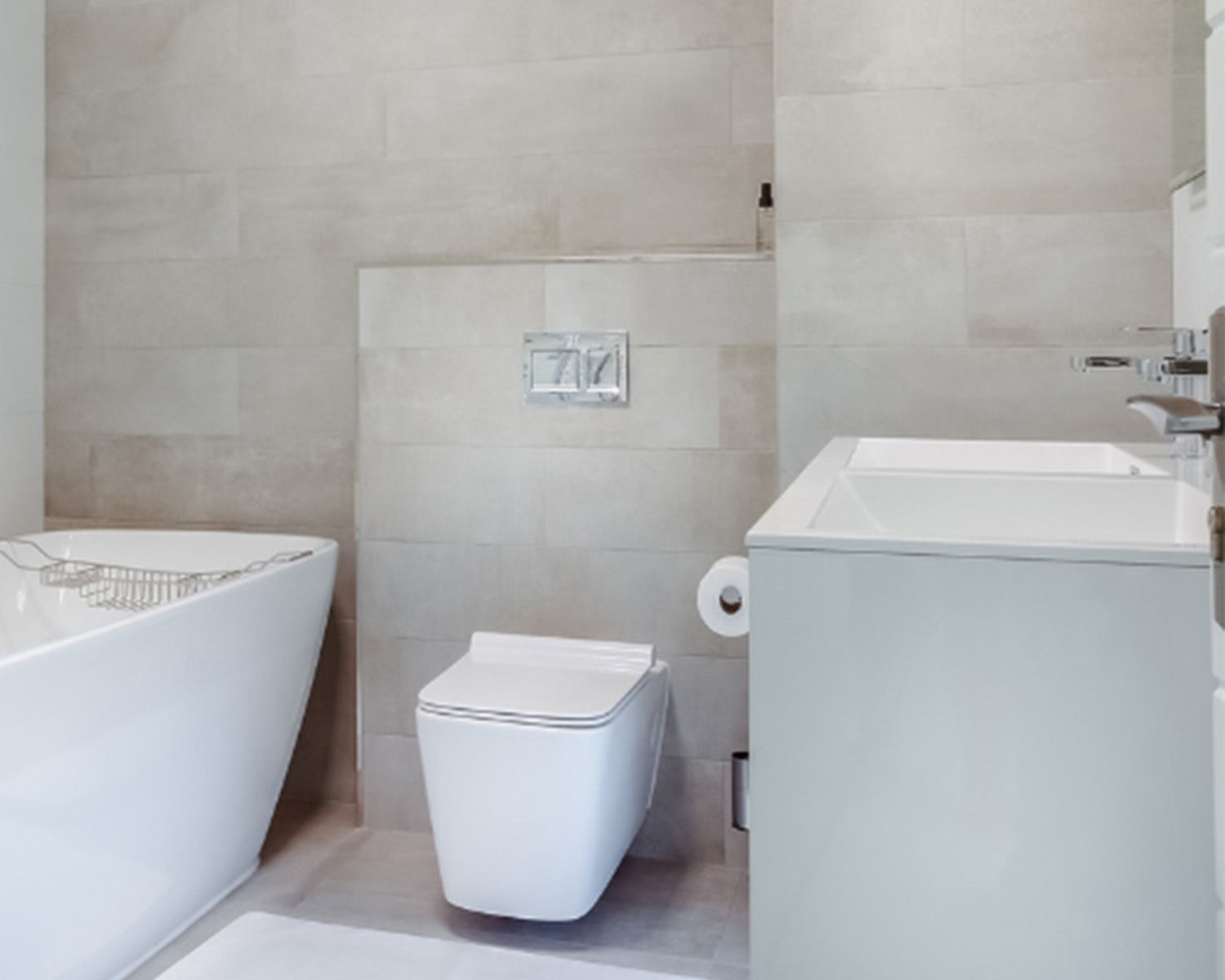 carreaux de calcaire pour salle de bain