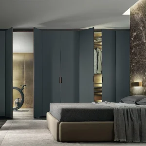 next to a bed