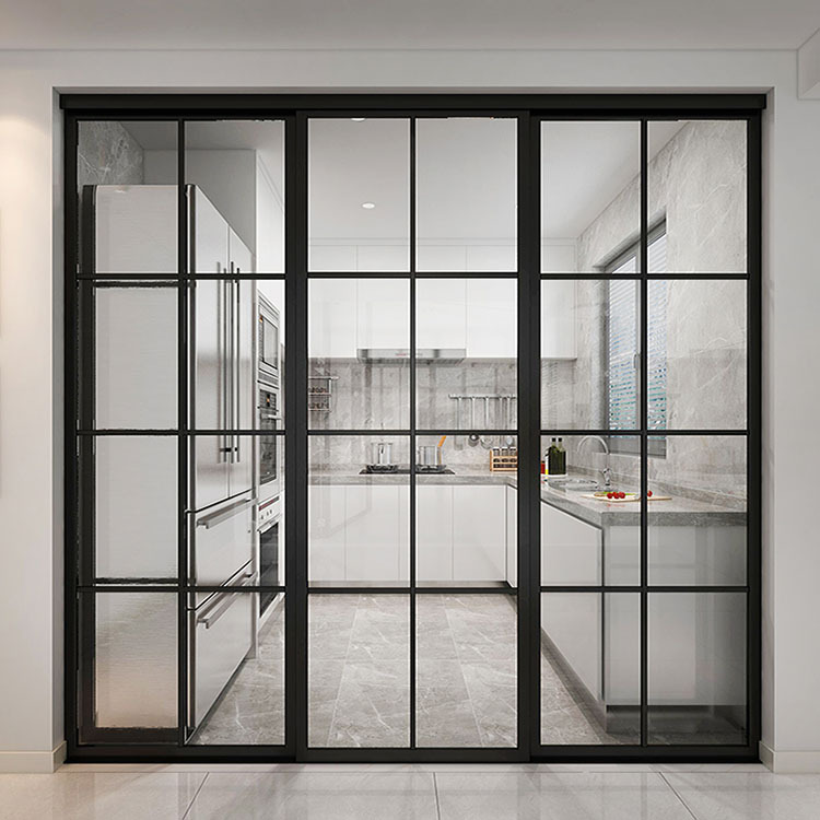 Modern Minimalist Slim Frame Aluminum Sliding Doors