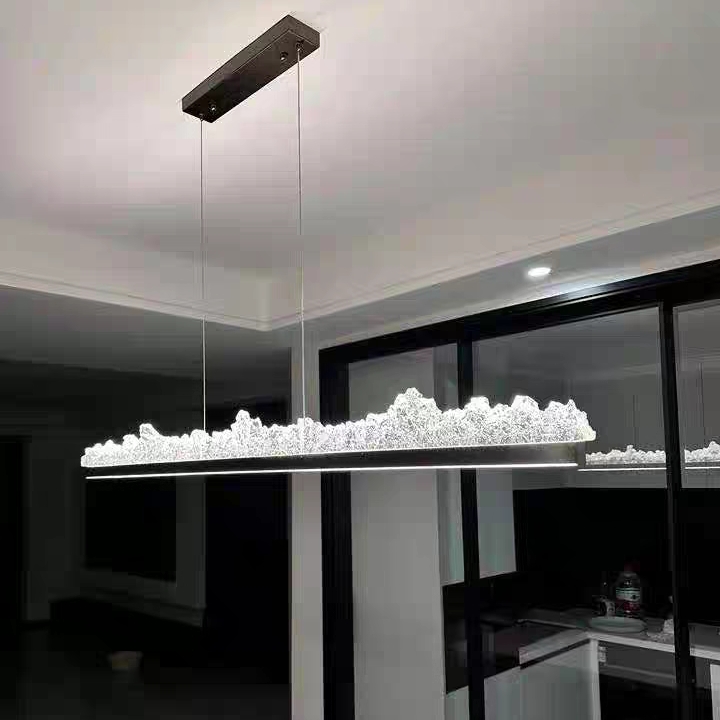 Ra>98 High CRI Modern Linear LED Pendant Light – 120cm Brushed Black Minimalism