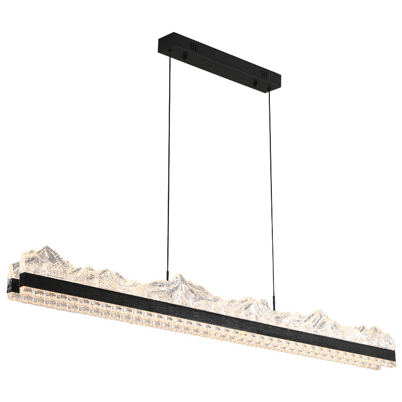 Ra>98 High CRI Modern Linear LED Pendant Light – 120cm Brushed Black Minimalism