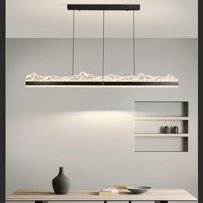 Ra>98 High CRI Modern Linear LED Pendant Light – 120cm Brushed Black Minimalism
