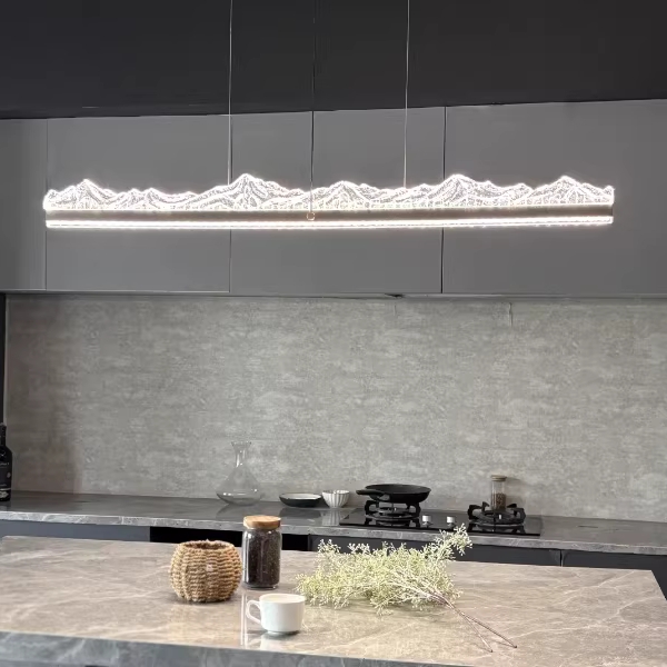 Ra>98 High CRI Modern Linear LED Pendant Light – 120cm Brushed Black Minimalism