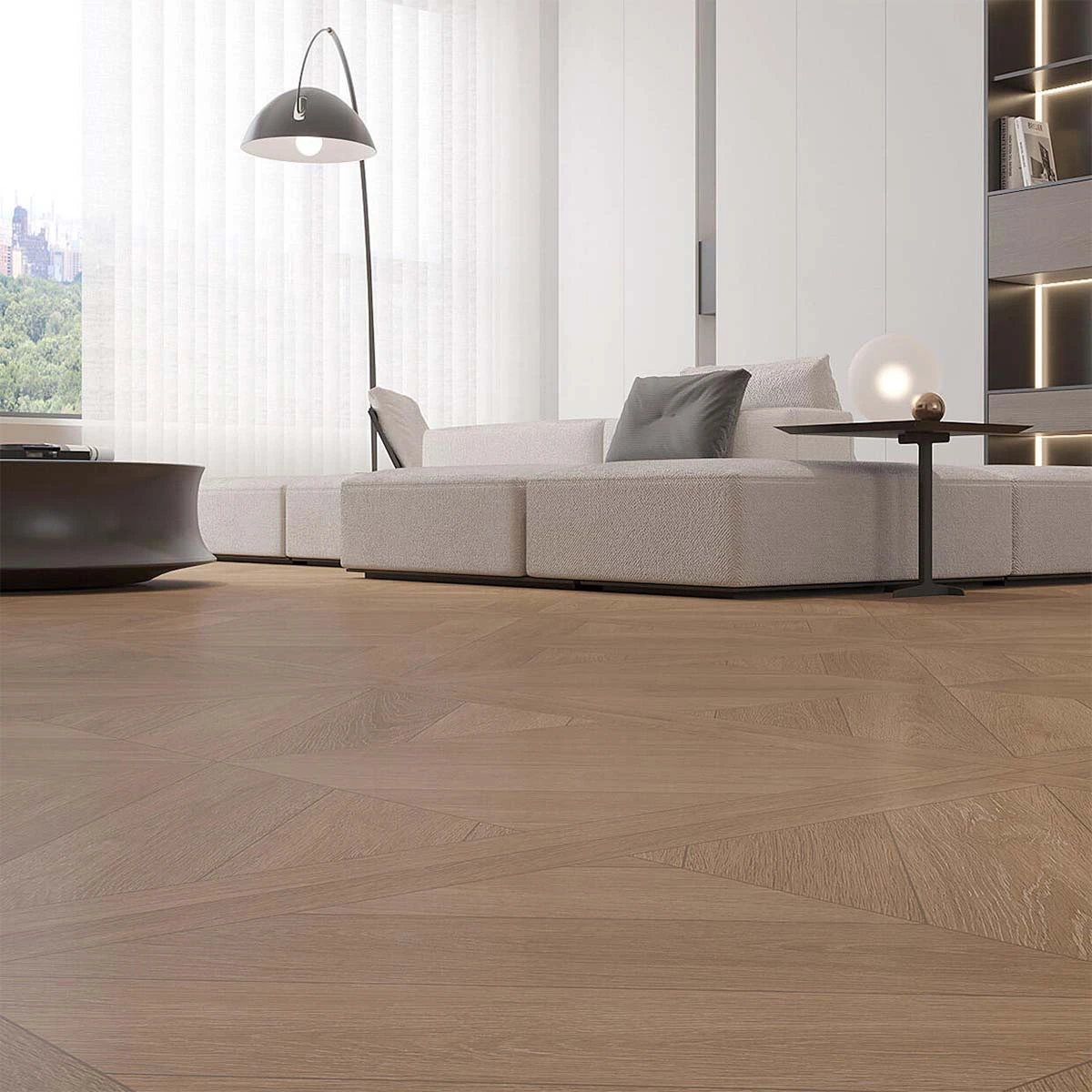 covering those bare concrete slabs with Wooden tiles